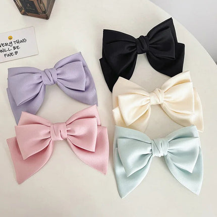 Fashionable Satin Bow Hairpin Hairclip