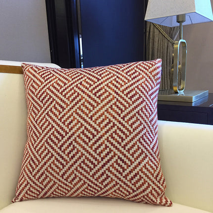 Orange Three Dimensional Square Geometry Pillow - Wnkrs