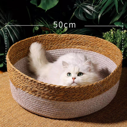 Handwoven Rattan Cat Bed - Wnkrs