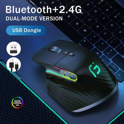 Ratón inalámbrico multidispositivo con Bluetooth 5.0 y 2.4G