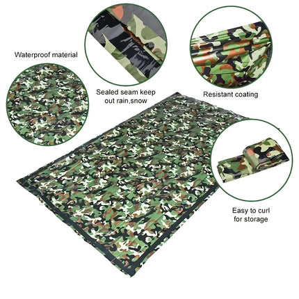 Saco de dormir de emergencia impermeable con camuflaje para acampar al aire libre y sobrevivir