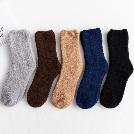 Chaussettes d'hiver en polaire thermique et confortable pour hommes