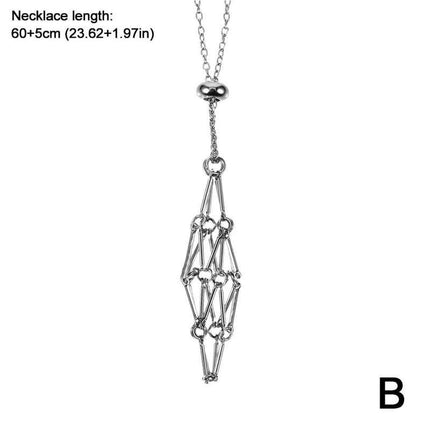 Crystal Stone Holder Necklace - Wnkrs