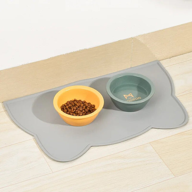 Tapis d'alimentation imperméable et antidérapant pour chats et chiens