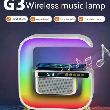 Wireless Charging Bluetooth Speaker with Alarm Clock & RGB Lighting - Wnkrs