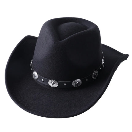 Sombrero fedora de vaquero unisex engrosado: accesorio elegante para otoño e invierno