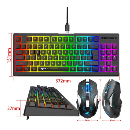 Wireless 87-Key Gaming Keyboard and Mouse Combo