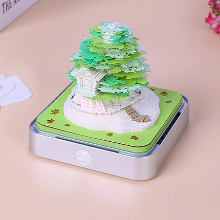 2024 Calendar Memo Pad 3D Paper Art Earth Decoration Creative Desk Calendar DIY Notes Notepad Sculpture Gift - Wnkrs