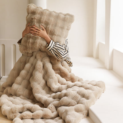 The Fur Rabbit Hair Sofa Blanket Is Simple And Luxurious - Wnkrs