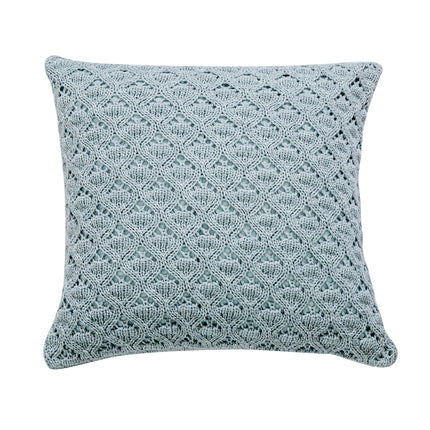 Housse de coussin en tricot à losanges de style scandinave - Taie d'oreiller creuse de couleur pure