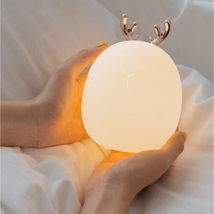 Adorable luz de noche LED con forma de conejo y ciervo