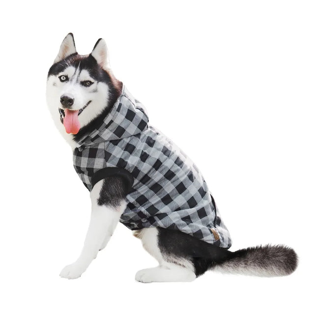 Manteau d'hiver pour grand chien avec capuche amovible