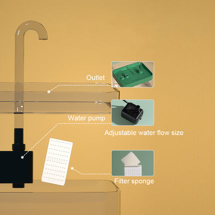 Fontaine à eau automatique pour chat avec pompe silencieuse