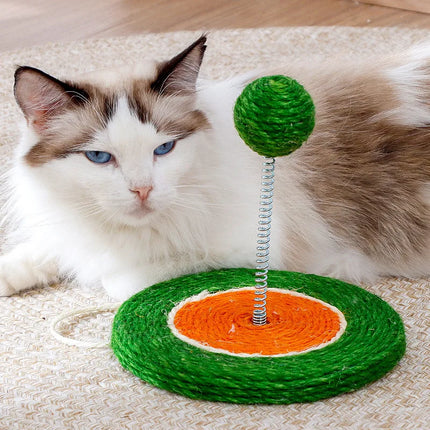 Rascador para gatos con pelota de sisal