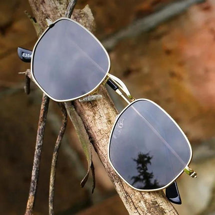 Lunettes de soleil vintage polarisées hexagonales pour hommes et femmes