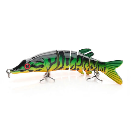 Leurre de pêche Crankbait Mini Pike 10 cm 8,7 g - Leurre artificiel à immersion lente pour brochet, bar et plus encore