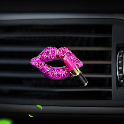 Diamond Red Lips Car Air Freshener Clip