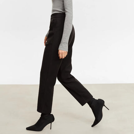 Pantalon décontracté élégant à taille haute pour femme