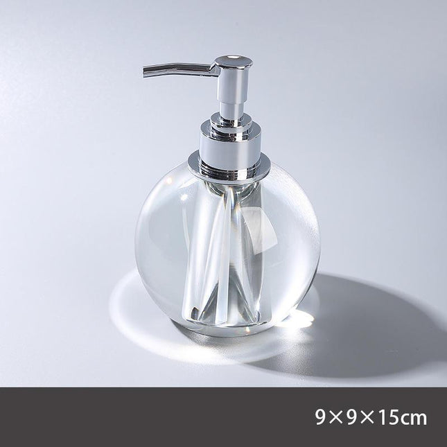 Lujoso juego de accesorios de baño de cristal nórdico