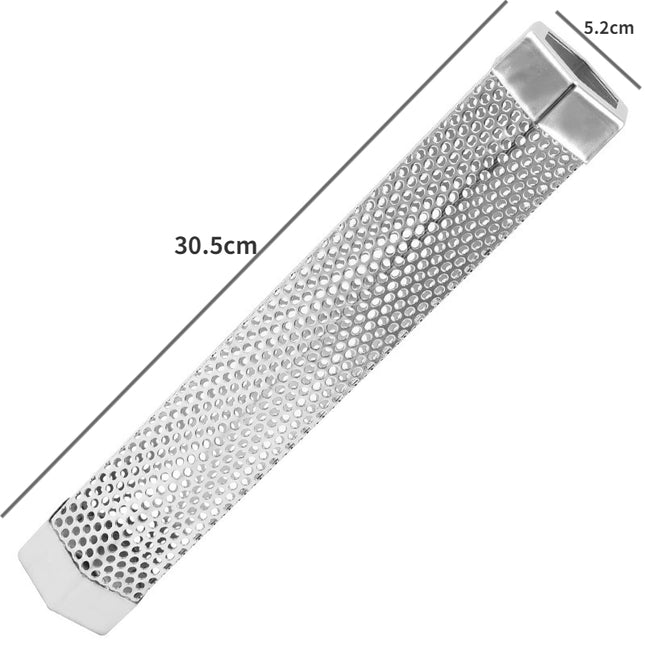 Tubo ahumador hexagonal de acero inoxidable para barbacoas y parrillas