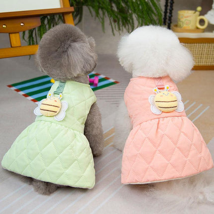 Robe de princesse d'hiver confortable pour chiens de petite et moyenne taille