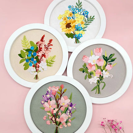 Kit de broderie de fleurs pour débutants