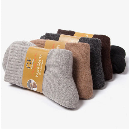 6 paires de chaussettes d'hiver en laine super épaisses