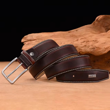 Ceinture vintage en cuir véritable