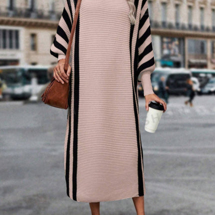 Casual Unisex Style Striped Long Knitted Dress