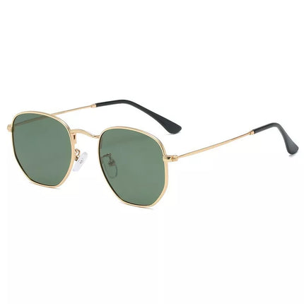 Gafas de sol polarizadas hexagonales vintage para hombres y mujeres