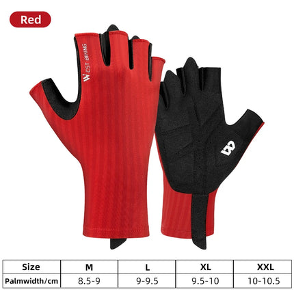 Guantes de ciclismo transpirables de medio dedo