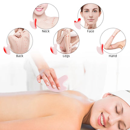 Masajeador facial de cerámica Gua Sha