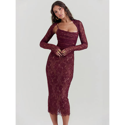 Robe longue sexy à imprimé élégant pour femme