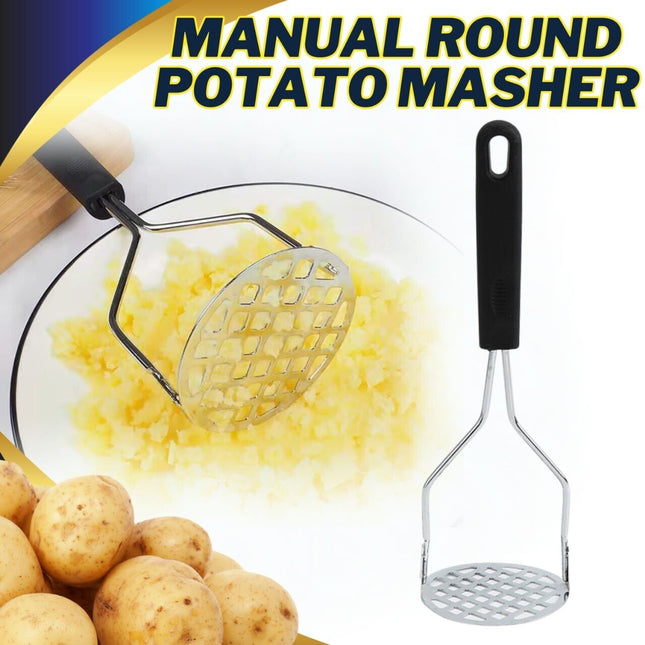 Stainless Steel Handle Potato Masher & Ricer Mash Potatoes Vegetables Tool - Wnkrs