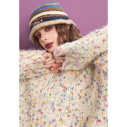 Colorful Dots Loose Knitwear for Women