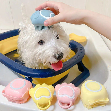 Multi-Purpose Silicone Pet Bath & Massage Brush for Dogs and Cats - Wnkrs