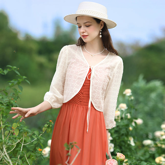 Chaqueta elegante de encaje de verano para mujer