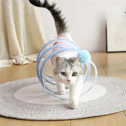 Jouet tunnel pliable pour chat