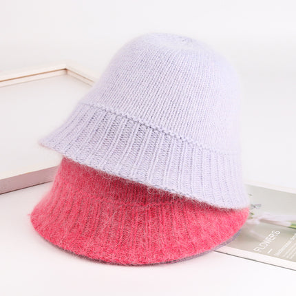 Elegante gorro de pescador de lana de 7 colores para mujer: cómodo gorro de pesca