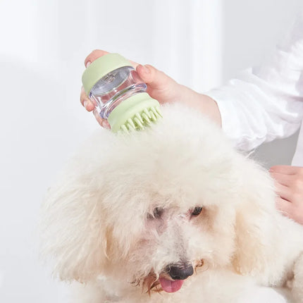 Brosse de bain en silicone souple pour animaux de compagnie