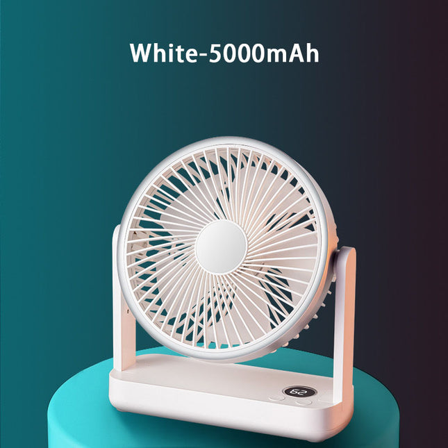 Ventilateur de bureau compact rechargeable USB pour la maison, le bureau et l'extérieur
