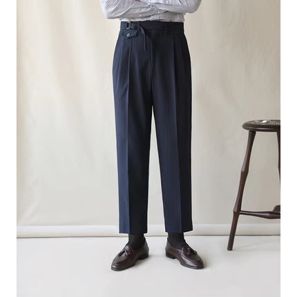 Pantalones casuales de cintura alta de lujo para hombres