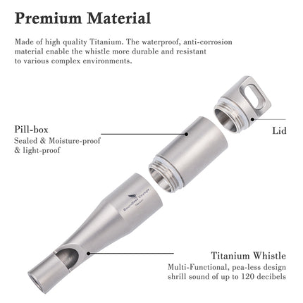 Titanium Emergency Survival Whistle