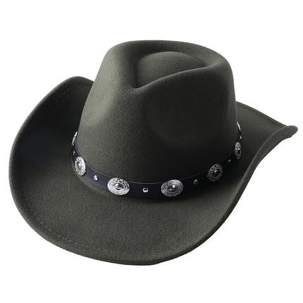 Sombrero fedora de vaquero unisex engrosado: accesorio elegante para otoño e invierno