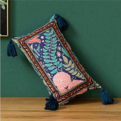 Ethnic Cotton Fabric Fringed Waist Pillowcase - Wnkrs