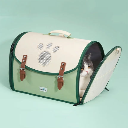 Sac à dos de transport extensible pour animaux de compagnie avec maille respirante pour chats et chiens – Idéal pour la randonnée, les voyages et le camping