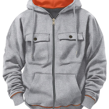 Men's Plus Size Casual Zipper Sweater