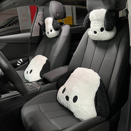 Plush Pochacco Anime Car Headrest & Lumbar Support Pillow - Wnkrs