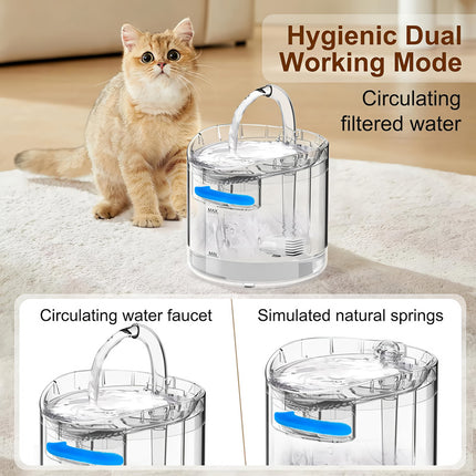 Fontaine à eau automatique pour chat avec capteur de 2 L