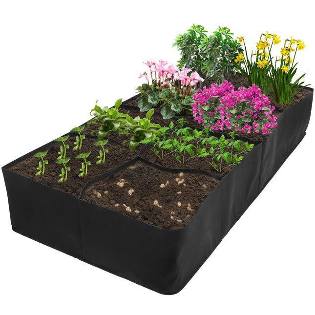 Modular Felt Raised Garden Beds with Adjustable Grid System